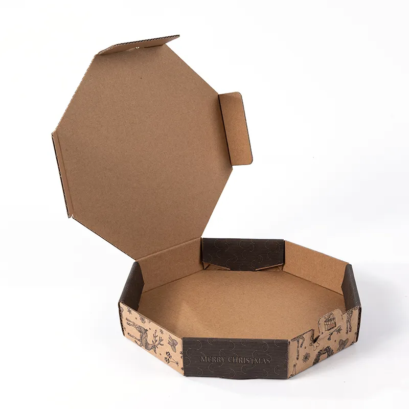 Großhandel Hochwertige benutzer definierte Logo tragbare dicke recycelte Wellpappe Lieferung Backen Pizza Box