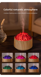 Low Noise Firewood Flame Diffuser Cool Mist Ultrasonic Humidifier Ambient Night Light <b>Essential</b> Desktop Air Humidifier - Product Image 6