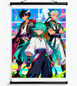 Affiche <span class=keywords><strong>d</strong></span>'art de mur imprimée par UV avec les axes en plastique pour l'affichage mural de salon - Product Image 2