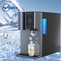 Distributeur d'eau à osmose inverse de comptoir Wosfer, prix usine OEM, avec machine à glaçons et chauffe-eau, système RO électrique pour usage domestique