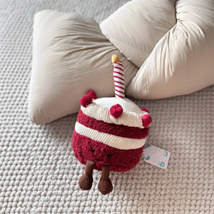 Peluche a forma di torta in velluto divertente del Regno Unito, bambola di peluche, simpatico compagno, lenitivo, imbottito in cotone PP, <span class=keywords><strong>regalo</strong></span> per <span class=keywords><strong>bambina</strong></span> - Product Image 1