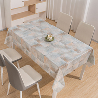 Nappe rectangulaire en PVC imprimé gris clair à motif vichy subtil pour fête d'enfants