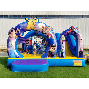 Castillo Inflable con Tobogán a Precio de Fábrica, Castillo Inflable de Dibujos Animados para Niños al Aire Libre, Combo de Castillo Inflable para Fiestas de Alquiler - Product Image 1