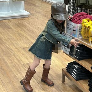 2023 autunno bambini 2 pezzi ragazze jean due pezzi set <span class=keywords><strong>giacca</strong></span> + camicie - Product Image 3