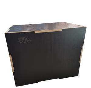 Fitness negro madera Plyo Box venta al por mayor ajustable suave Plyo Box <span class=keywords><strong>para</strong></span> saltar <span class=keywords><strong>ejercicio</strong></span> - Product Image 6