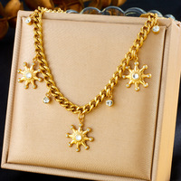 Collar de acero inoxidable de moda Unique Vacation-Style Ocean Series Oil-Dropping Dolphin Pearl Shell Starfish Collar