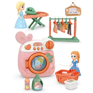 Pretend Speelgoed Wasmachine-Maquina de Lavar Speelgoed Kids Huishoudelijke Apparaten Mini Wasmachine Speelgoed