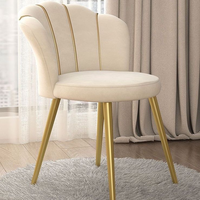 Chaise de salle à manger en velours de style moderne du milieu du siècle, meuble d'appoint luxueux pour la maison, l'appartement, le salon, le bureau, l'hôtel, le restaurant