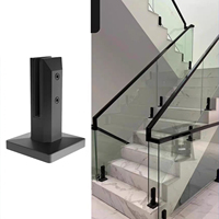 Fabricant d'accessoires de garde-corps de balcon et de passerelle en acier inoxydable résistant à la pluie pour extérieur, à fixation sur verre, pour la vente en gros