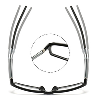 Montures de lunettes optiques sportives à monture intégrale en TR90, modèle 5854, pour adultes unisexes, motif animal noir, protection UV