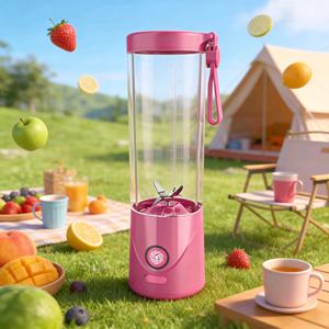 Licuadora Eléctrica Portátil de 550 ml, a Prueba de Fugas, Recargable, para Hacer Smoothies, Vaso Mezclador de Jugos Pequeño para Uso Doméstico - Product Image 1