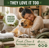 Tablettes de lessive pour animaux de compagnie - Détergent antibactérien en dosettes au parfum frais de cèdre pour chiens et chats