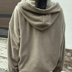 <b>Women</b> Eco-Friendly Polar Fleece <b>Half</b>-<b>Zip</b> Hoodie Printed Mountain Logo Regular Printed 260g Autumn/Winter <b>Sweatshirt</b> - Product Image 5