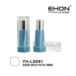 Custom Color Thick Wall Square Lipstick <b>Tubes</b> Empty Metallic Base Transparent Cap <b>Plastic</b> Lipstick Container Makeup Packaging - Product Image 2