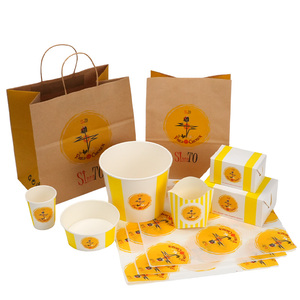 กล่องกระดาษบรรจุภัณฑ์เบอร์เกอร์ กล่องบรรจุภัณฑ์โลโก้สั่งทำ กล่องใส่ไก่แบบนำกลับบ้าน สำหรับภาชนะบรรจุอาหารจานด่วนแบบใช้แล้วทิ้ง - Product Image 1