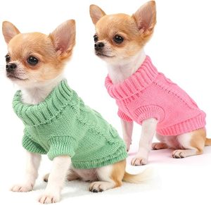 Ropa Personalizada para Perros: Suéteres Cálidos de Punto Trenzado para Cachorros Pequeños, Gatos y Mascotas - Product Image 3