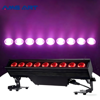 Barre de projecteurs LED matriciels AMG IP65 9x18W RGBWA+UV 6-en-1 à batterie, WIFI, DMX, pour éclairage mural, 15/40, 15400mAh, en alliage d'aluminium