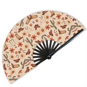 Vente en gros de ventilateurs pliants à la main en bambou de musique classique de couleur personnalisable de 13 pouces-Cadeaux promotionnels publicitaires - Product Image 3