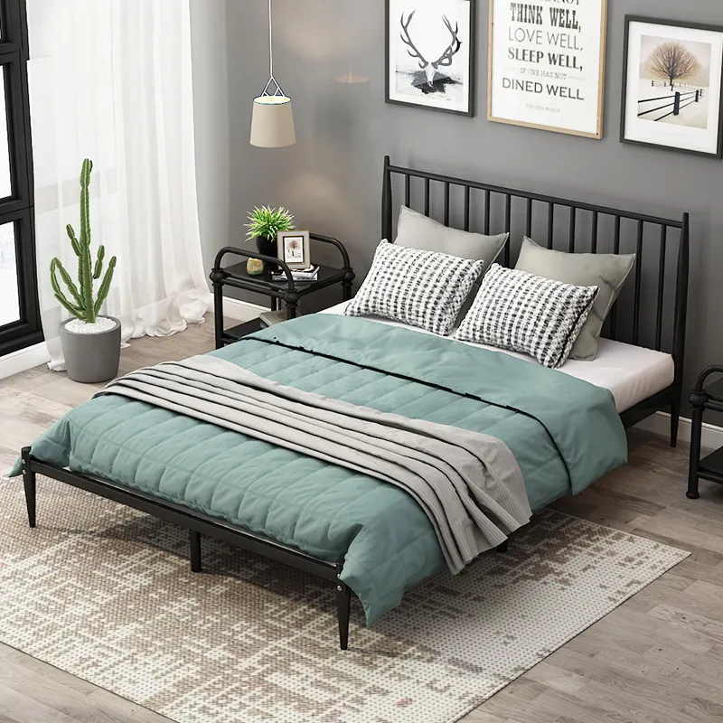 Simple home bedroom furniture King queen twin/full size Iron metal single bed frames