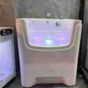 Nouvelle conception d'usine de baignoire pour animaux de compagnie Cat Dog Spa <span class=keywords><strong>Jet</strong></span> Baignoire autoportante en acrylique à lumière LED Baignoire pour animaux de compagnie - Product Image 4