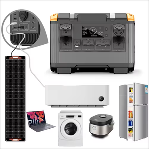 สถานีผลิตไฟฟ้าพลังงานแสงอาทิตย์ 220V 2400W 3000W 5000W แบตเตอรี่ คลื่นไซน์บริสุทธิ์ พร้อมตัวควบคุม MPPT - Product Image 4