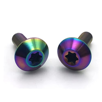 Nouvelles vis à tête Torx en titane plaqué zinc, style parapluie, M5x12mm et M5x15mm pour pièces de moto/vélo