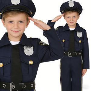 Costume de policier pour tout-petits de haute qualité pour Halloween, tenue de policier pour garçons, ensemble de policier pour enfants pour jeux de rôle et d'imitation - Product Image 5