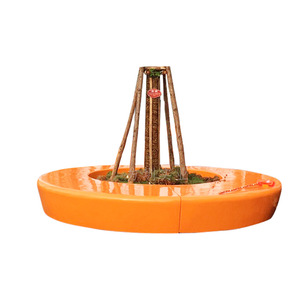 Banc d'arbre en fibre de verre pour extérieur, assise circulaire pour parc, design moderne, mobilier de patio durable, capacité 4 personnes - Product Image 5