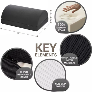 Kingworth 2 pièces réglable demi-lune repose-pieds ergonomique <span class=keywords><strong>coussin</strong></span> en mousse à mémoire de forme <span class=keywords><strong>pour</strong></span> <span class=keywords><strong>dormir</strong></span>, soins infirmiers, hôtel, pied de bureau sain - Product Image 6