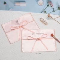 Pochette Cadeau Personnalisée en Satin Or Rose avec Logo pour Perruque Cheveux Sous-vêtements Grand Sac en Soie Enveloppe Sacs en Satin Personnalisés avec Logo