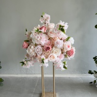 Hotsale Hoge Kwaliteit 50cm 60cm 70cm 80cm Rozen Bloemstuk Moderne Bruiloft Tafel Bloemstukken Zijde Kunstbloemen