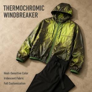 Veste coupe-vent matelassée unisexe pour l'hiver, toile thermosensible, thermochromique, respirante, légère, streetwear - Product Image 2