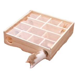 Túnel de Madera para Hámster, Juguete Laberinto con Múltiples Cámaras, Escondite, Juego de Buscar y Encontrar, Casa de Actividades para Excavar y Hacer Buracos - Product Image 2