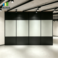 Cloison de salle de conférence coulissante insonorisée en verre, cadre en aluminium, mobilier de bureau modulaire, cloison mobile avec tableau blanc