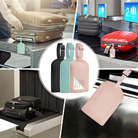 Etiquetas de Equipaje de Cuero Personalizadas, Protección de Privacidad, Etiqueta de Viaje para Maleta, Mochila, Equipaje, Etiqueta con Nombre, Etiqueta de Equipaje Personalizada de Cuero PU