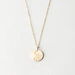 Dainty New Star Luna Real Moon 18k Gold mystical totem Magic Maker Spellcaster Stainless Steel coin Personalized Necklace