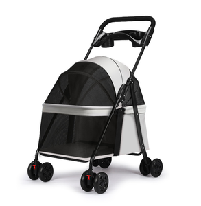 Ngoài trời Trọng lượng nhẹ gấp vật nuôi vận chuyển toa xe xe đẩy chó pushchair Xe đẩy chó nhỏ Mèo Teddy xe đẩy - Product Image 1