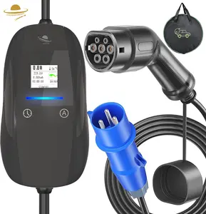 Custom EU AC Portable EV Charger J1772 Plug 16A IP65 EV Pile Cheap Good Price Powerbank Type 1 China Car Charging Stations