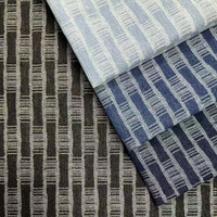 Tissu en denim brut jacquard en coton épais, tissé avec des motifs, teint uni, pour pantalons, jeans, vestes, sacs, chaussures, chapeaux