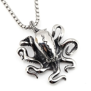 Personalized Classic Whale Fish Octopus Necklace <b>Titanium</b> Steel Pendant Stainless Steel Necklace Gift Promotion - Product Image 1