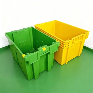 <b>Plastic</b> <b>Storage</b> <b>Bin</b> Rectangle Stackable Turnover Box Industrial Logistics Warehouse Workshop Organizer - Product Image 1