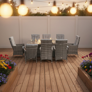Set Divano Sezionale da Esterno con Braciere 6 Pezzi per Giardino e Patio, Resistente a Tutte le Condizioni Atmosferiche - Esaurito - Product Image 4