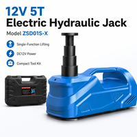Cric hydraulique électrique automatique 5 tonnes 2e génération 12V DC 180W pour SUV avec commande par bouton facile – Ensemble d'outils (outil nu)
