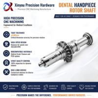 Pieza de mano dental de conexión rápida, eje de rotor de aire-agua de alta velocidad, de grado médico, PEEK, Titanio Ti-6Al-4V ELI, de alta precisión y duradero