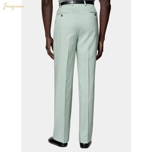Costume 2 pièces <span class=keywords><strong>homme</strong></span> vert menthe tendance, coupe moderne ajustée, en polyester TR infroissable, croisé, idéal pour <span class=keywords><strong>mariage</strong></span> et soirée estivale - Product Image 5