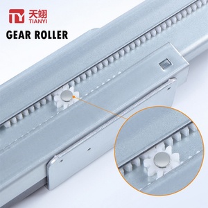 Hot Sale Ultra <b>Thin</b> Soft Close Silent Damping Metal Drawer Box Slide Rail for Furniture <b>Cabinet</b> - Product Image 3