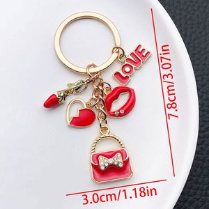 Factory Online Wholesale Hot Selling Creative Heart-shaped Rose Keychain for Valentine's Day <b>Gift</b> <b>Bag</b> Decoration Pendant - Product Image 4