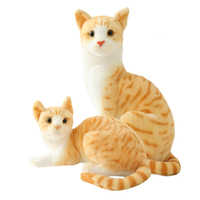 Peluche de chat réaliste en gros, peluche de chat douce et mignonne, jouets en peluche d'animaux réalistes, peluche de chat personnalisée