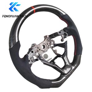 Volante Deportivo de Fibra de Carbono Forjado con LED Estilo Blanco para <span class=keywords><strong>Honda</strong></span> Accord Sport EX EX-L LX <span class=keywords><strong>Touring</strong></span> CV1 CV2, Interior 2018-2022 - Product Image 4