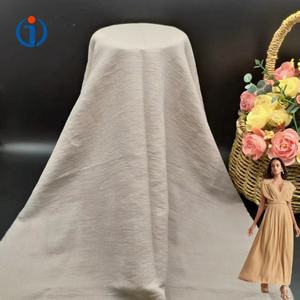 고급 중국산 통기성 얇은 크링클 광택 80% 라이오셀 20% 나일론 혼방 크레이프 원단 여름 의류용 - Product Image 1